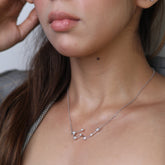 Silver Aquarius Pendant with Link Chain